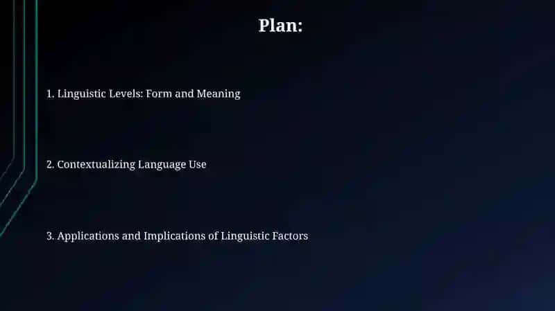 Use of linguistic factors 2
