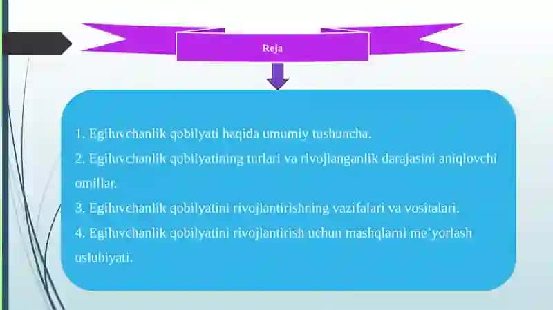 Egiluvchanlikni tarbiyalash 2