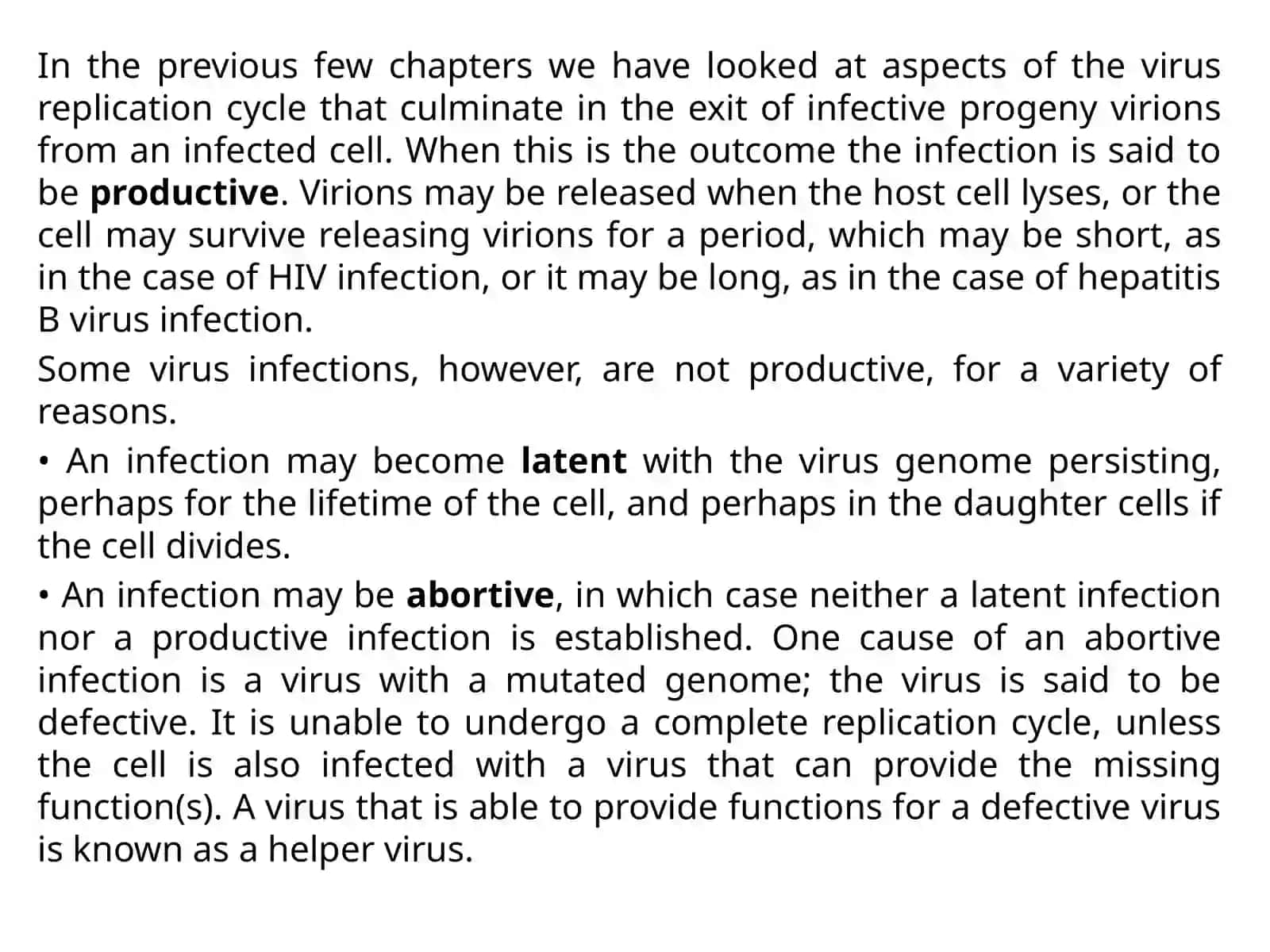 Outcomes of the virus infection for the host 2