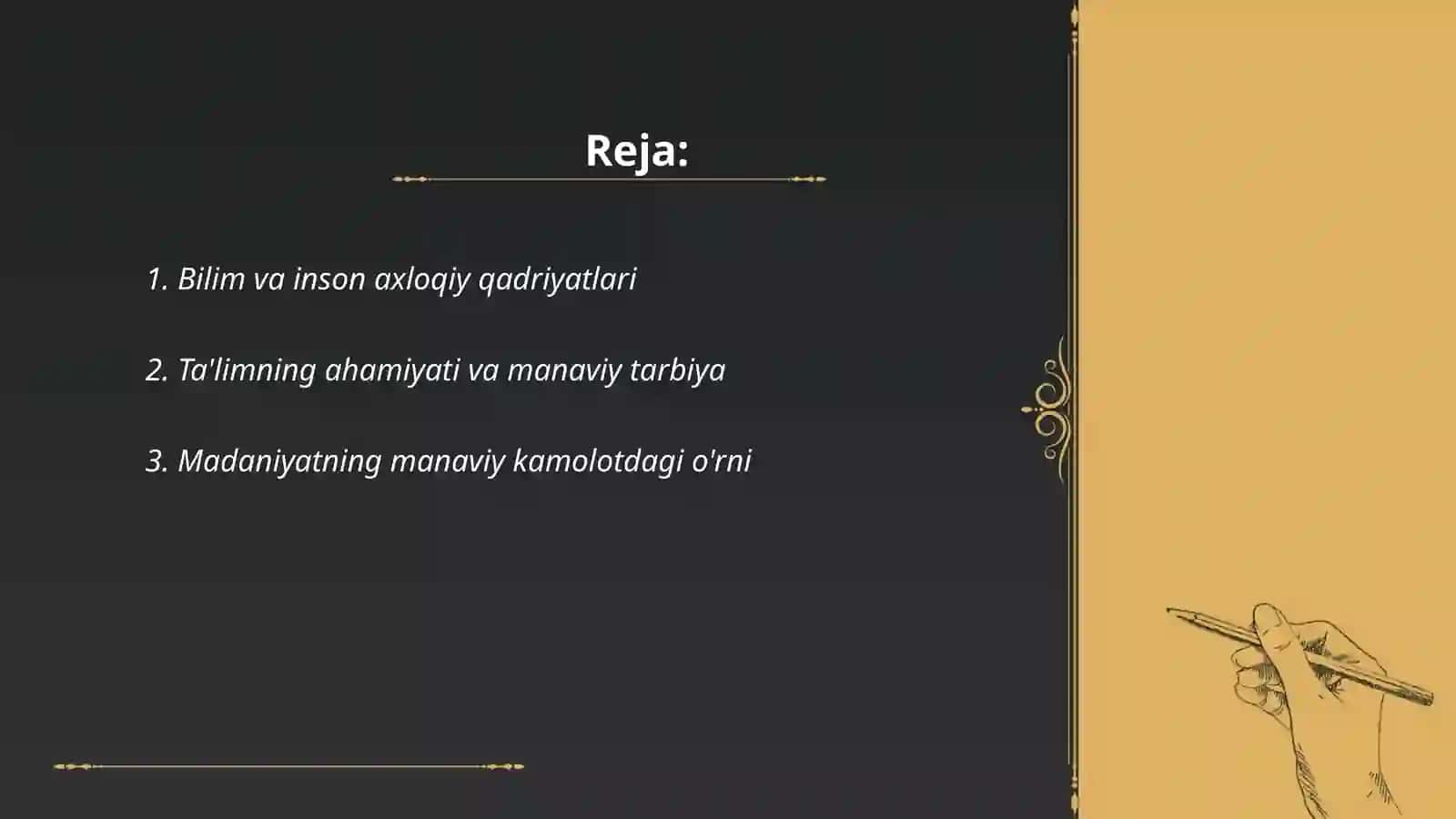 Bilim inson manaviy kamoloti 2