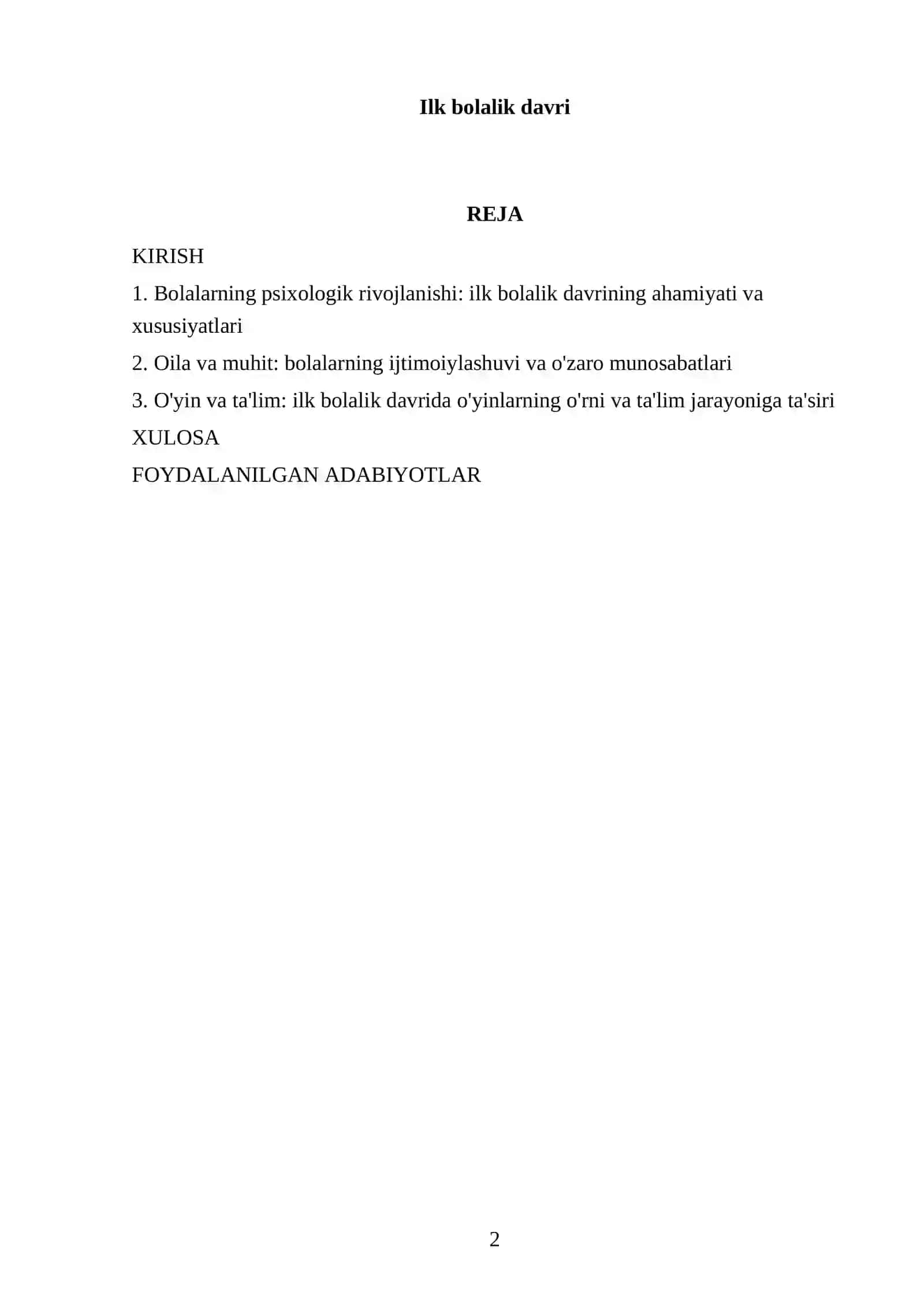Ilk bolalik davri 2