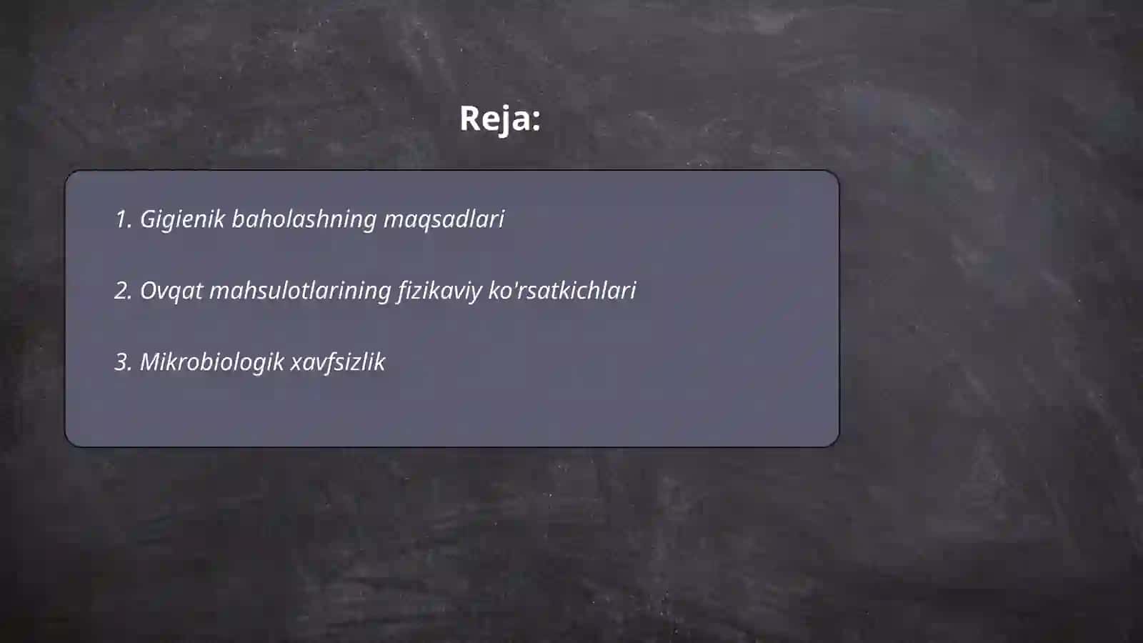 Ovqat mahsulotlarini sifatini gigenik baholash 2