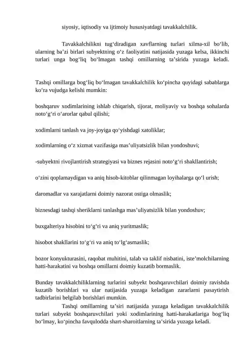 Biznes tavakkalchilik va rizk 2