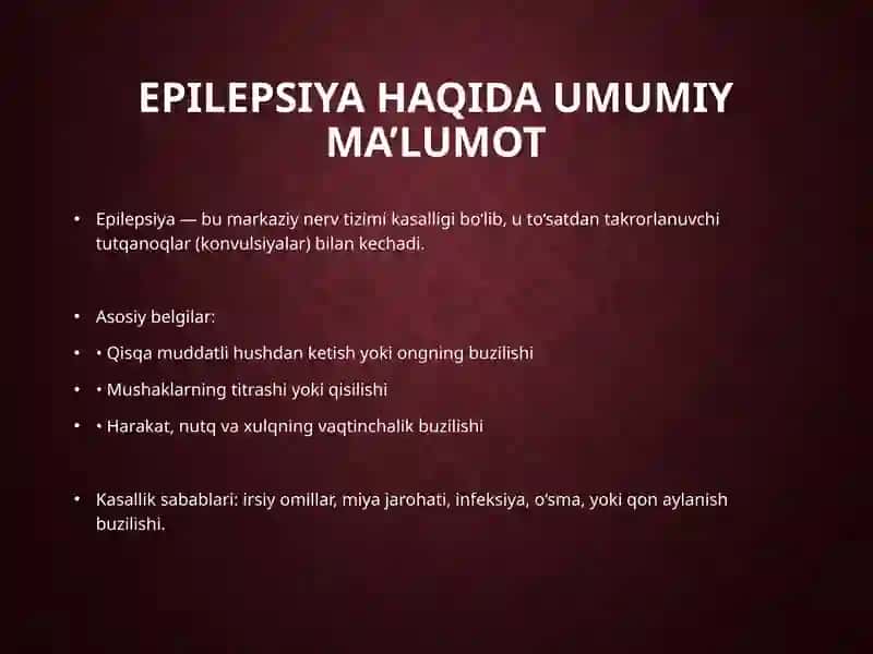 Epilepsiyaga qarshi vositalar 2