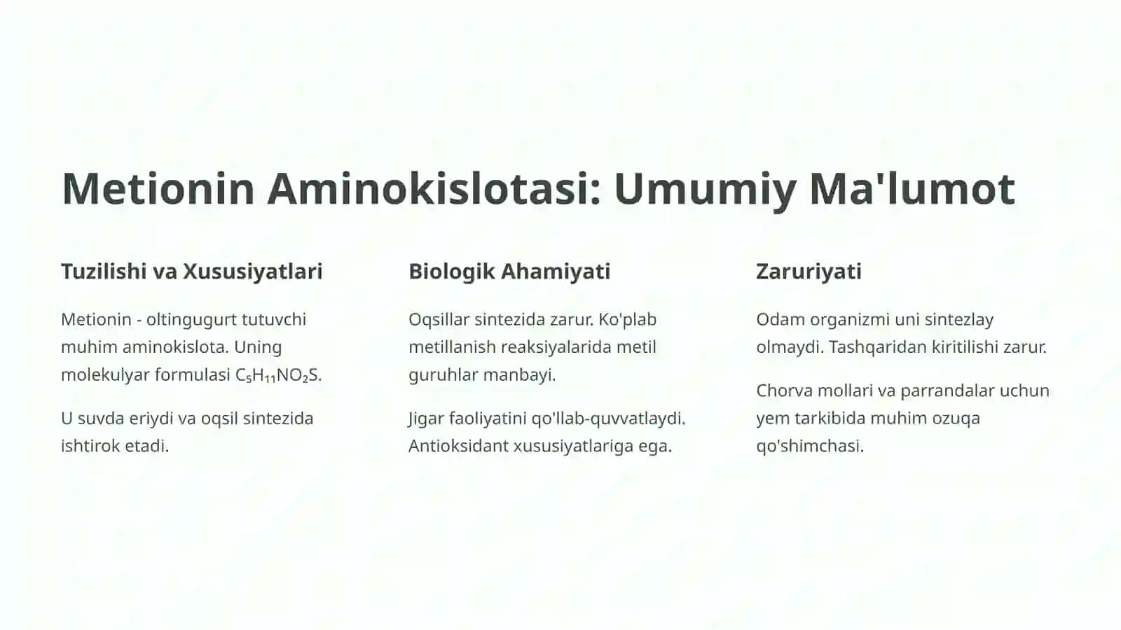 Metionin aminokislota sintezlovchi mikroorganizmlar 2