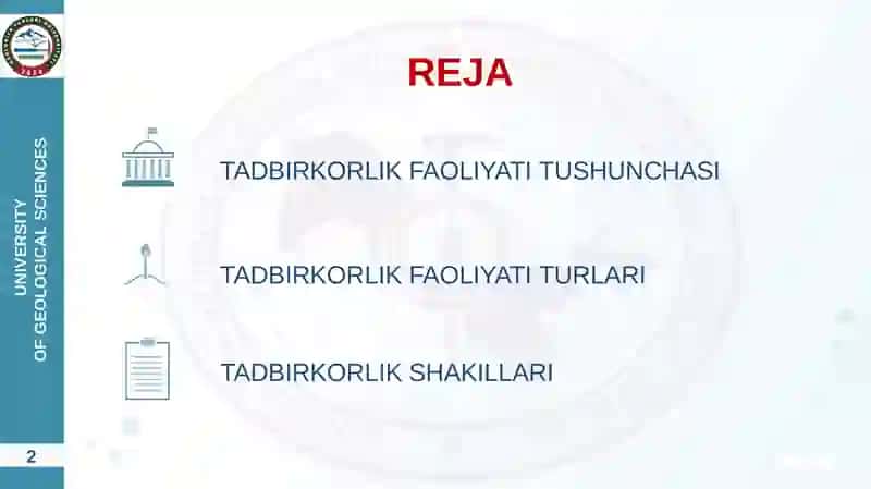 TADBIRKORLIK FAOLIYATI VA UNING SHAKLLARI 2