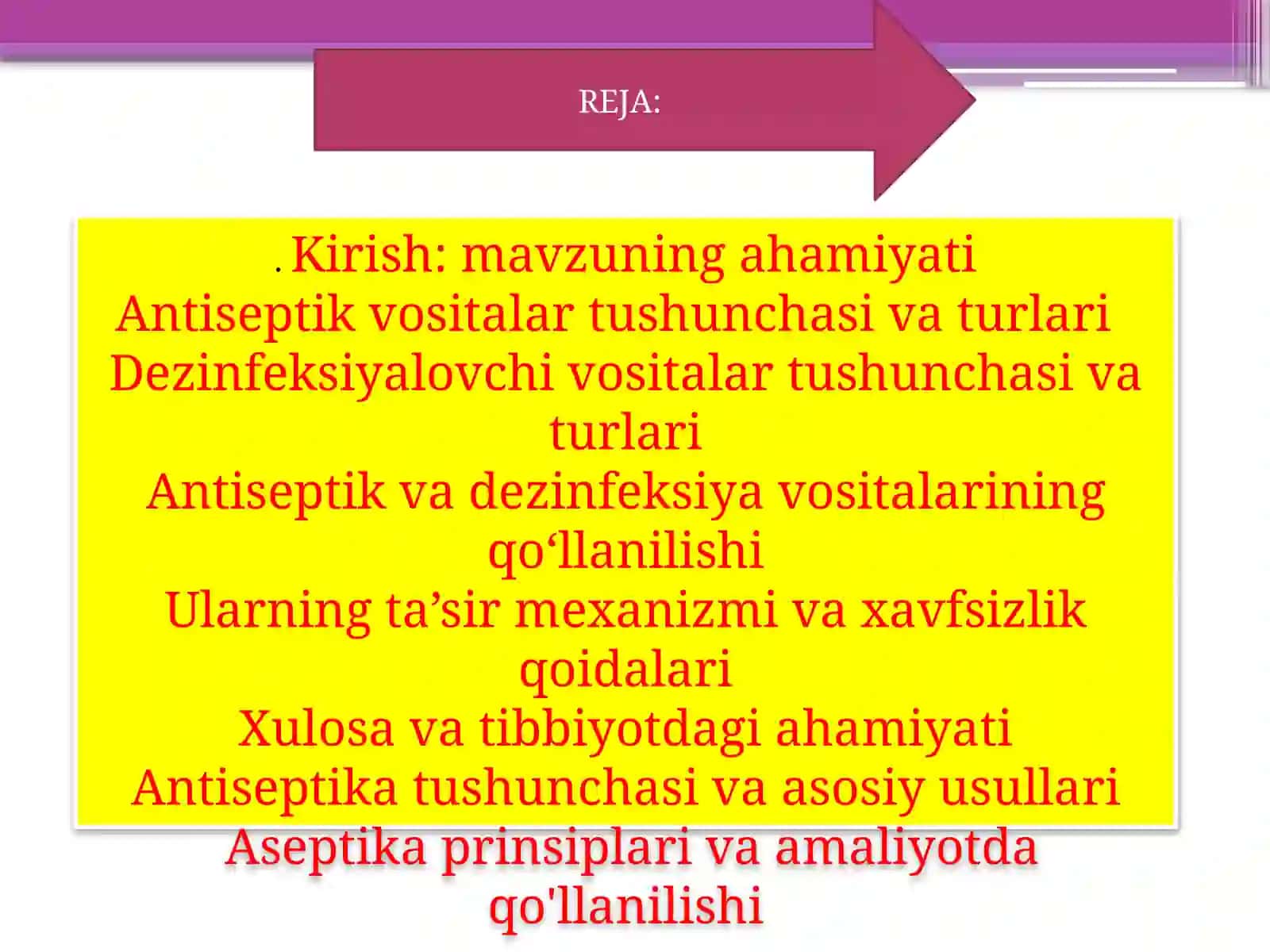 Antiseptik va dezinfeksiya vositalari 2