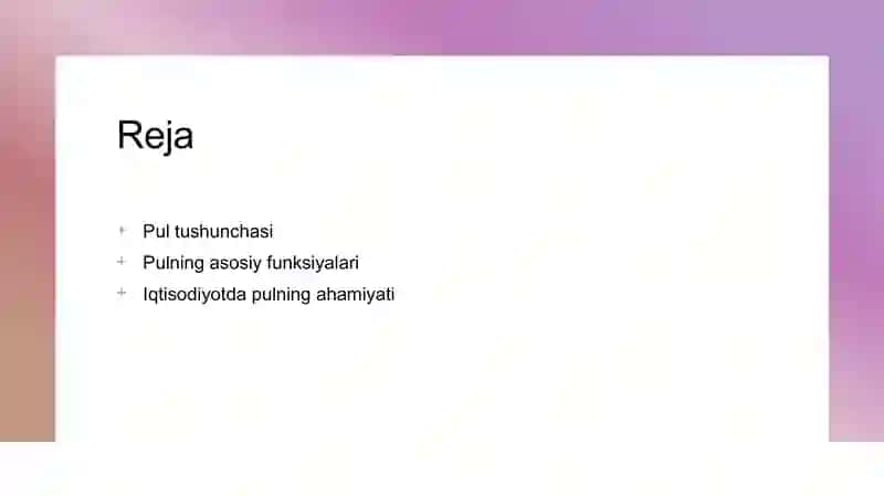Pulning paydo bo’lishi, zarurligi va funksiyalari 2