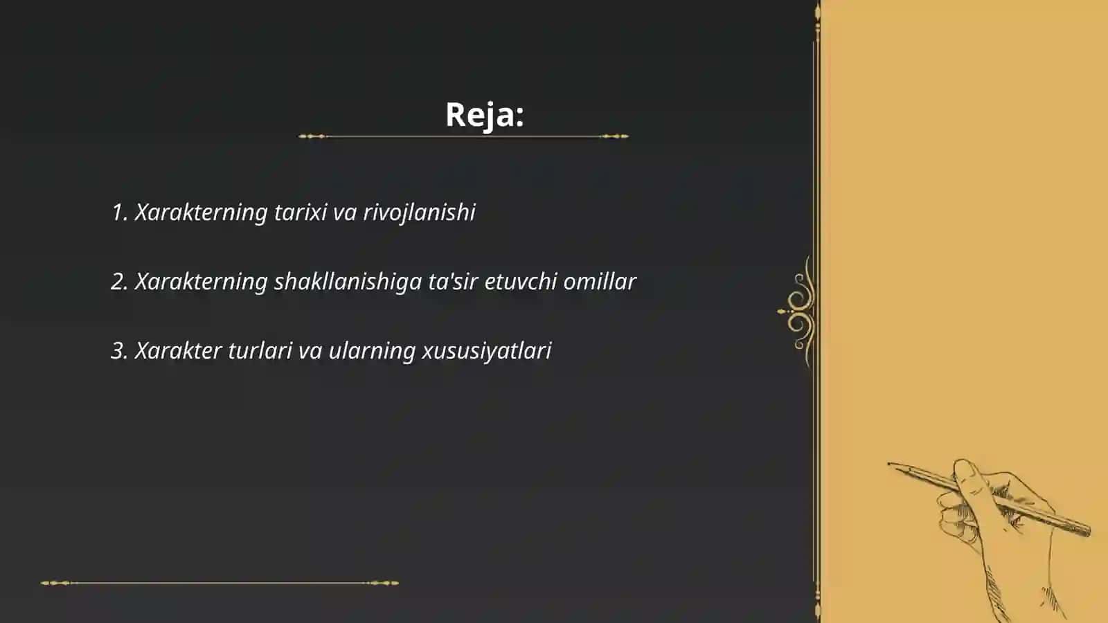 Xarakter va Qobilyat 2