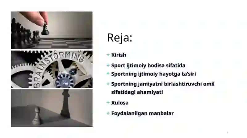 SPORTNING IJTIMOIY HAYOTDAGI O’RNI 2