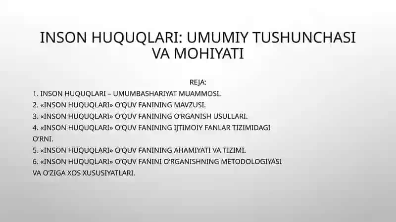 INSON HUQUQLARI FANI 2