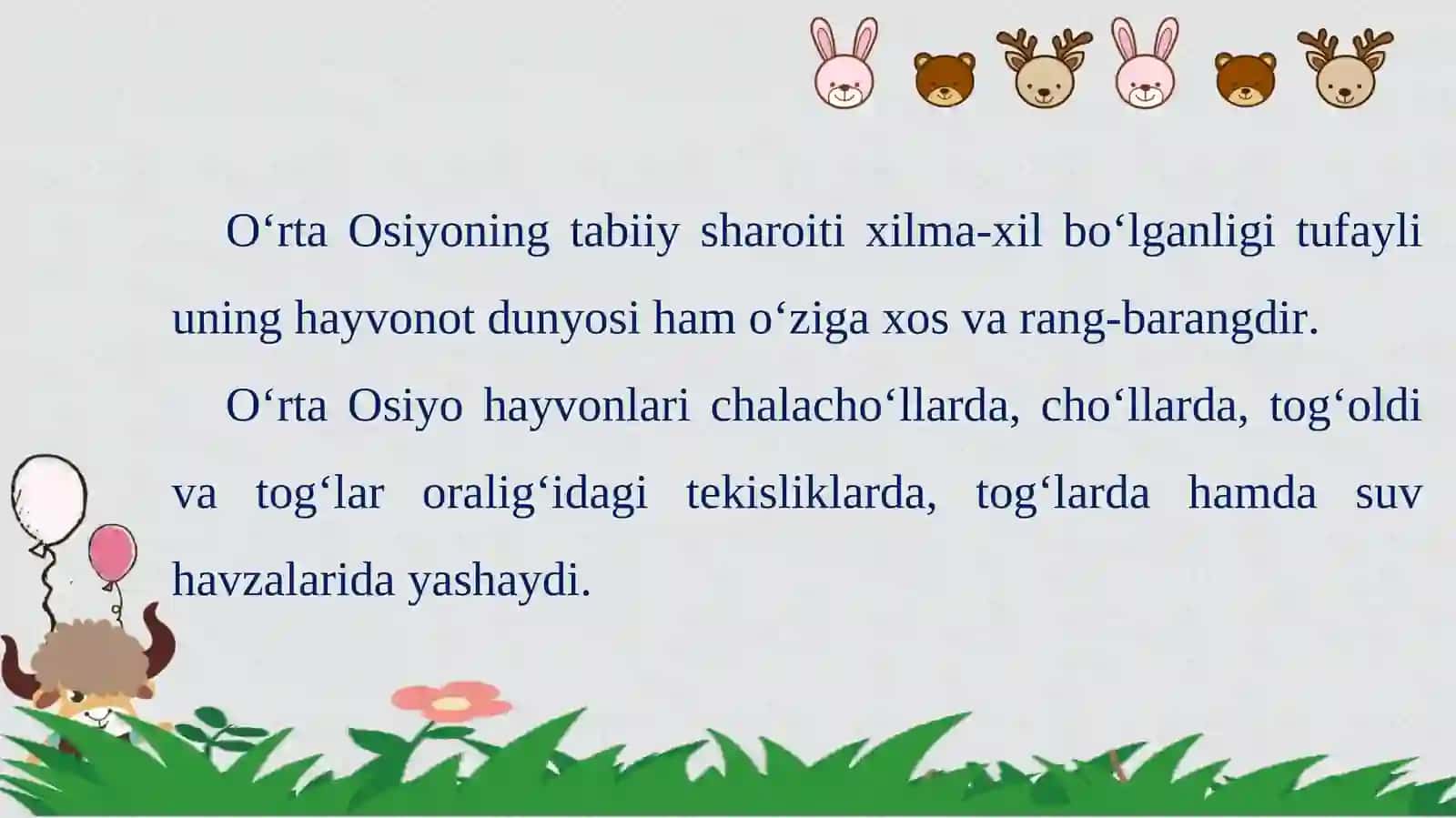 O‘rta Osiyo hayvonlari 2