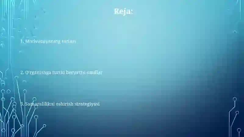 Oʻquv motivatsiyasi 2