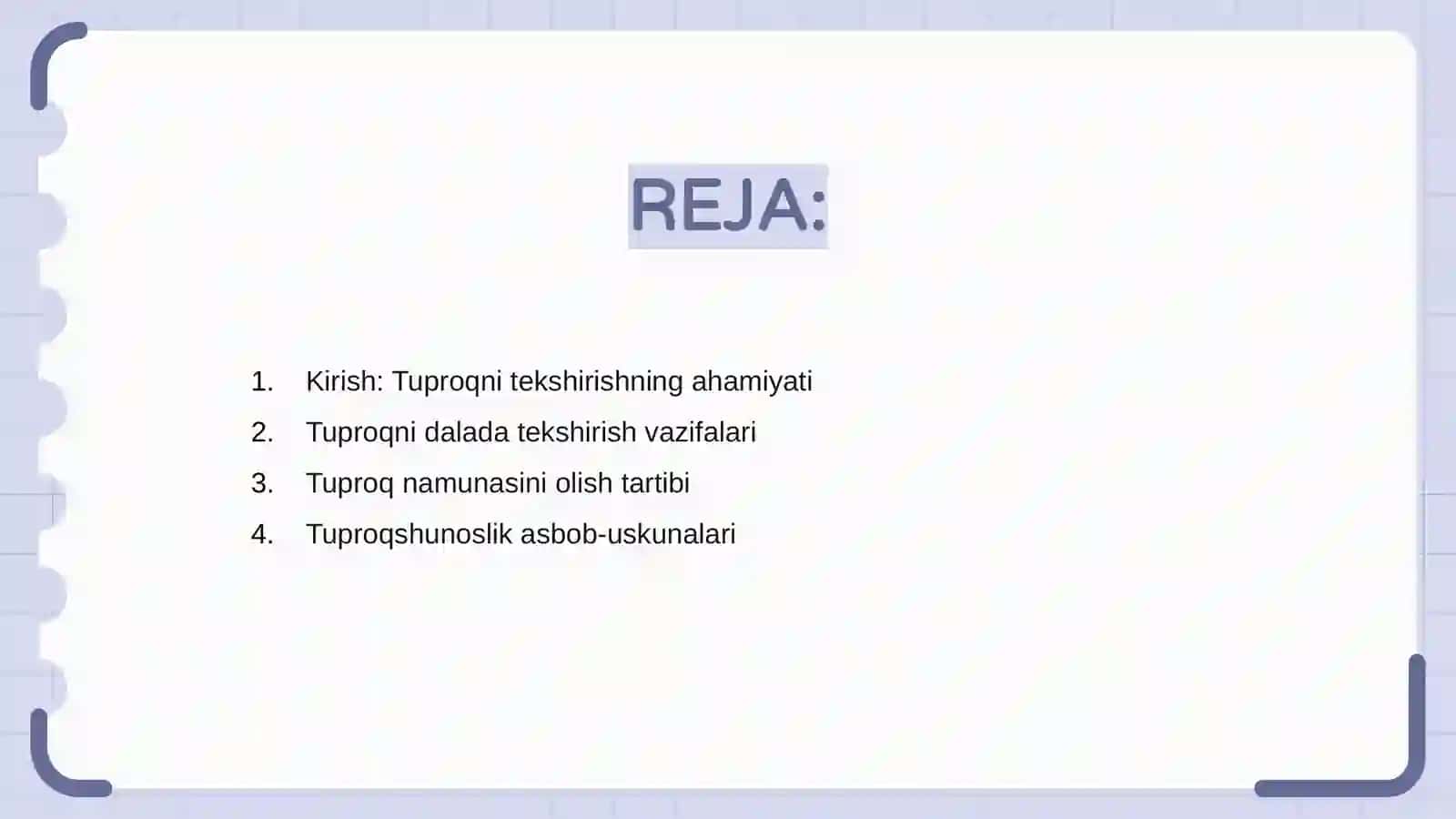 Tuproqni dalada tekshirish va xaritaga tushirish tartibi 2