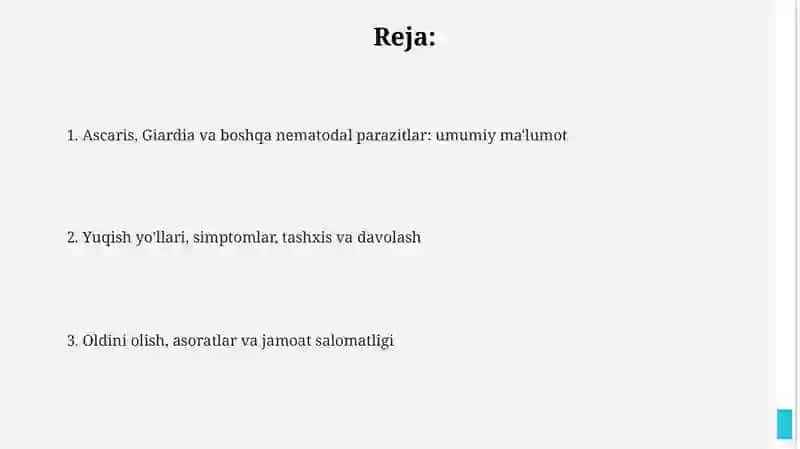 Ascaris va Giardia: Umumiy tavsif 2