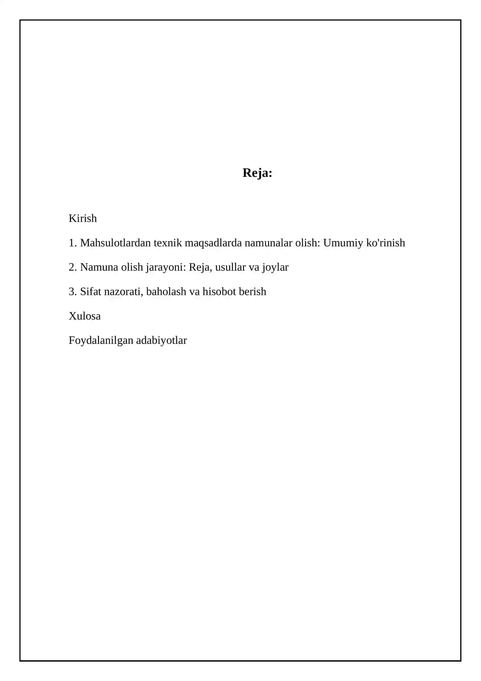 Namunalardan namunalar olish 2