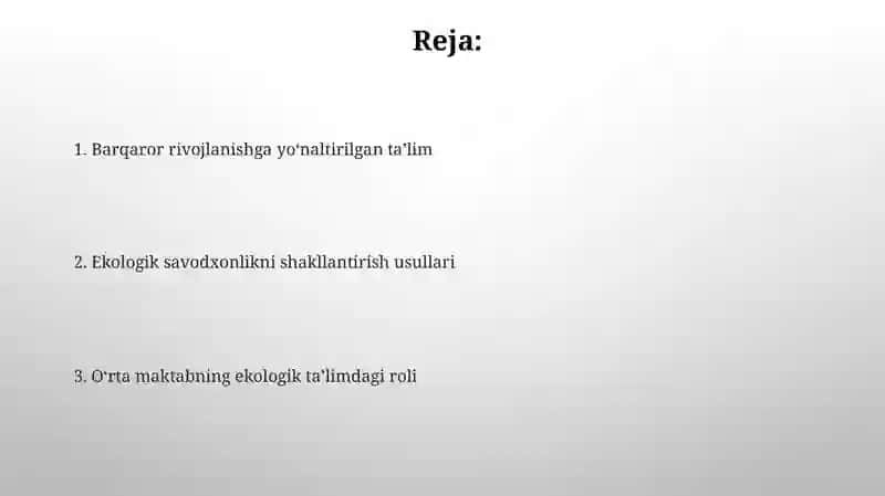 Ekologik tarbiyada o'rta maktabning ro'li 2