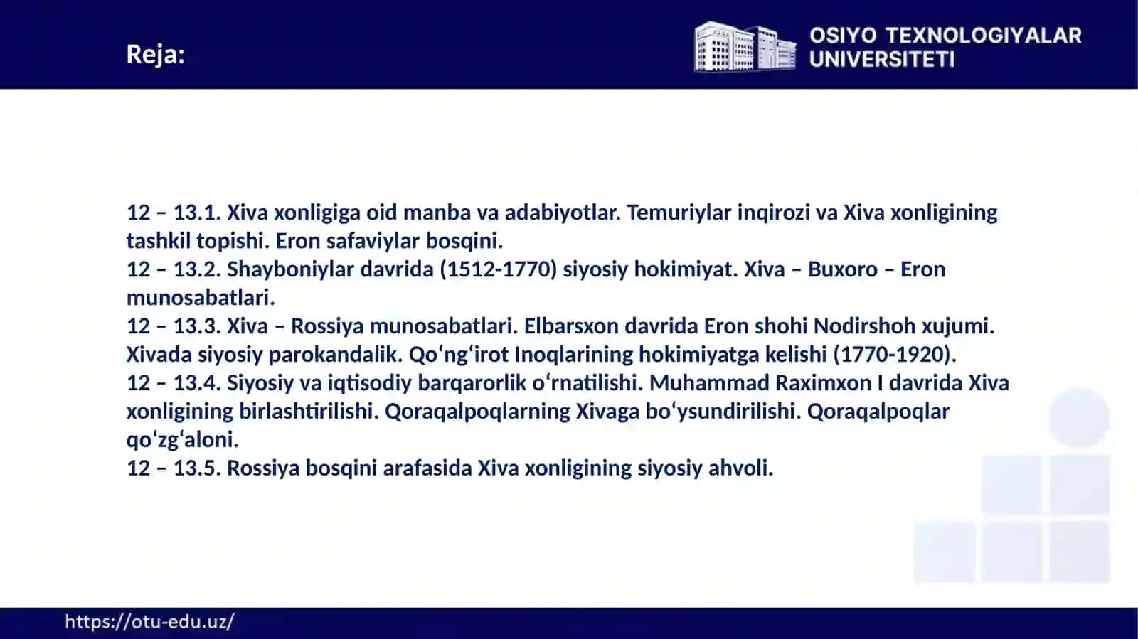 XIVA XONLIGINING TASHKIL TOPISHI VA SIYOSIYHAYOTI 2