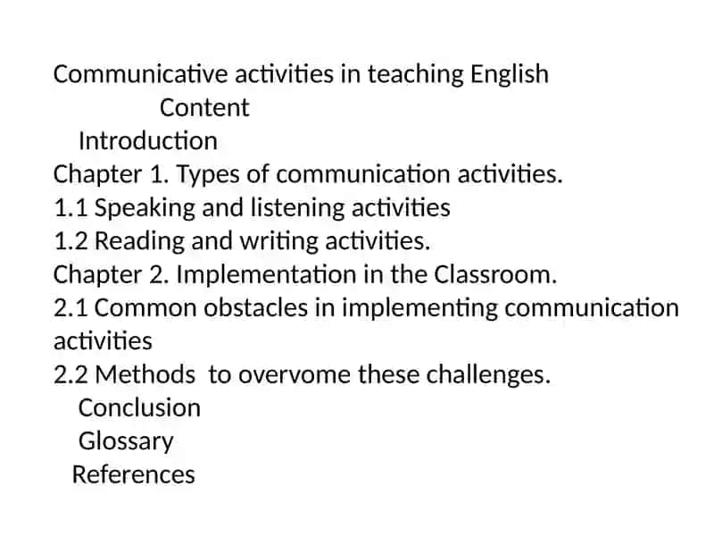Communicative Activities in Teaching English 2