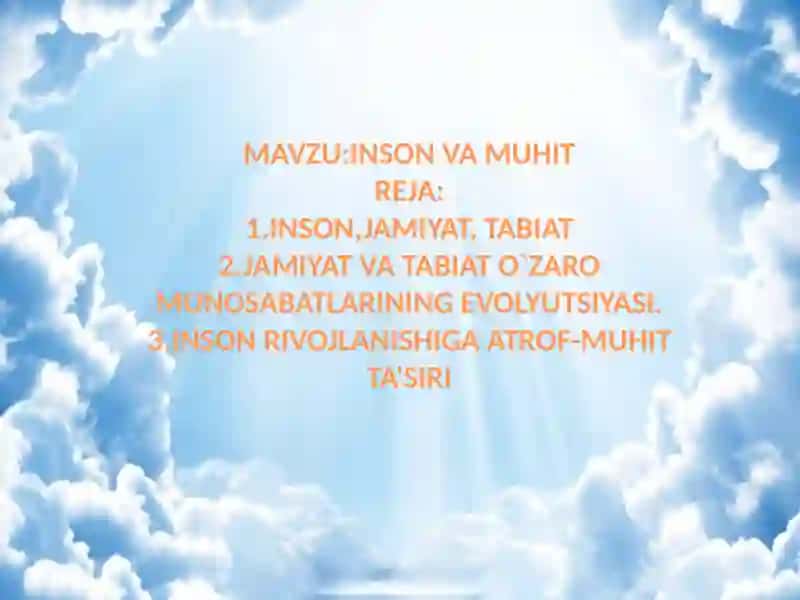INSON VA MUHIT 2