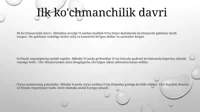 Oʻzbek Davlatchiligining Tarixiy Bosqichlari 2