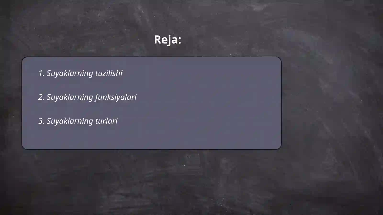 Suyaklar va ularning birikishi 2