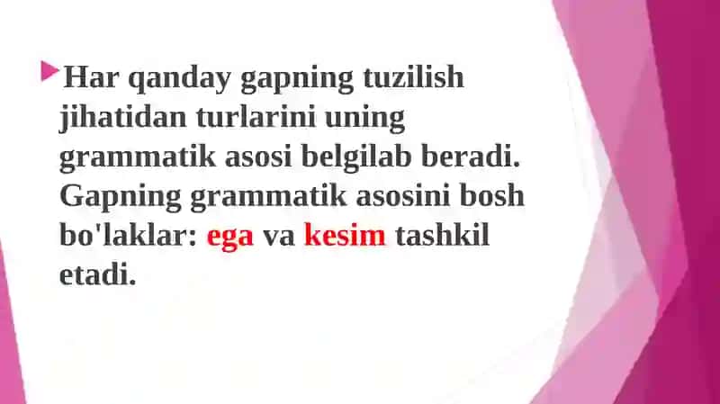 GAPNING TUZILISH JIHATDAN TURLARI 2