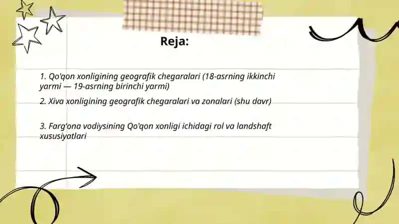 Qo'qon va Xiva xonliklarining tarixiy geografiyasi 2