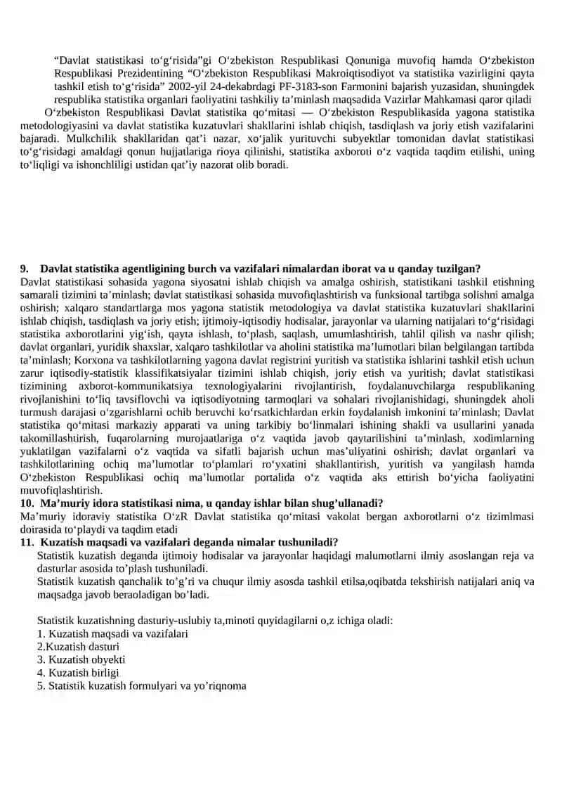 Statistika umumiy nazariyasi 2