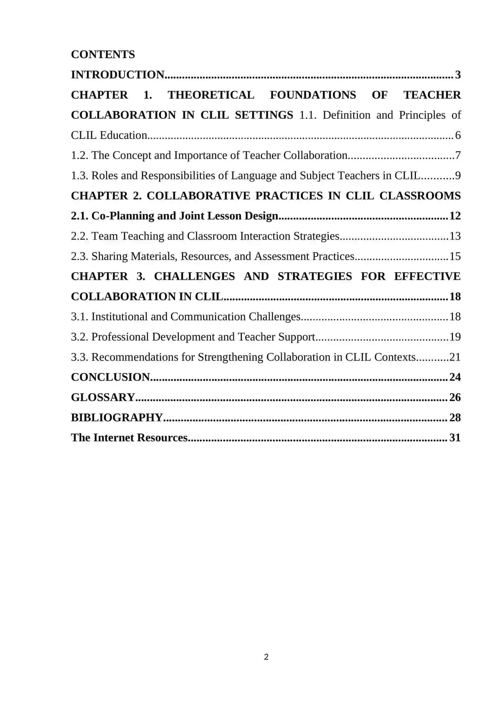 THEORETICAL FOUNDATIONS OF TEACHER COLLABORATION IN CLIL SETTINGS 2