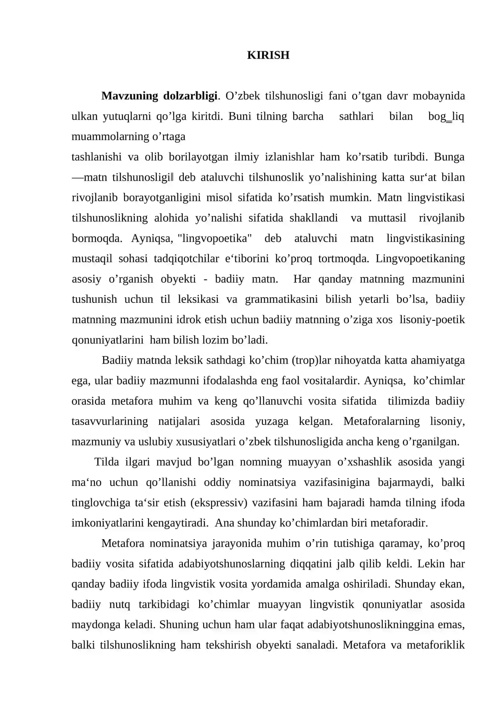 Metaforaning badiiy sanʼat hosil qilish xususiyati 2