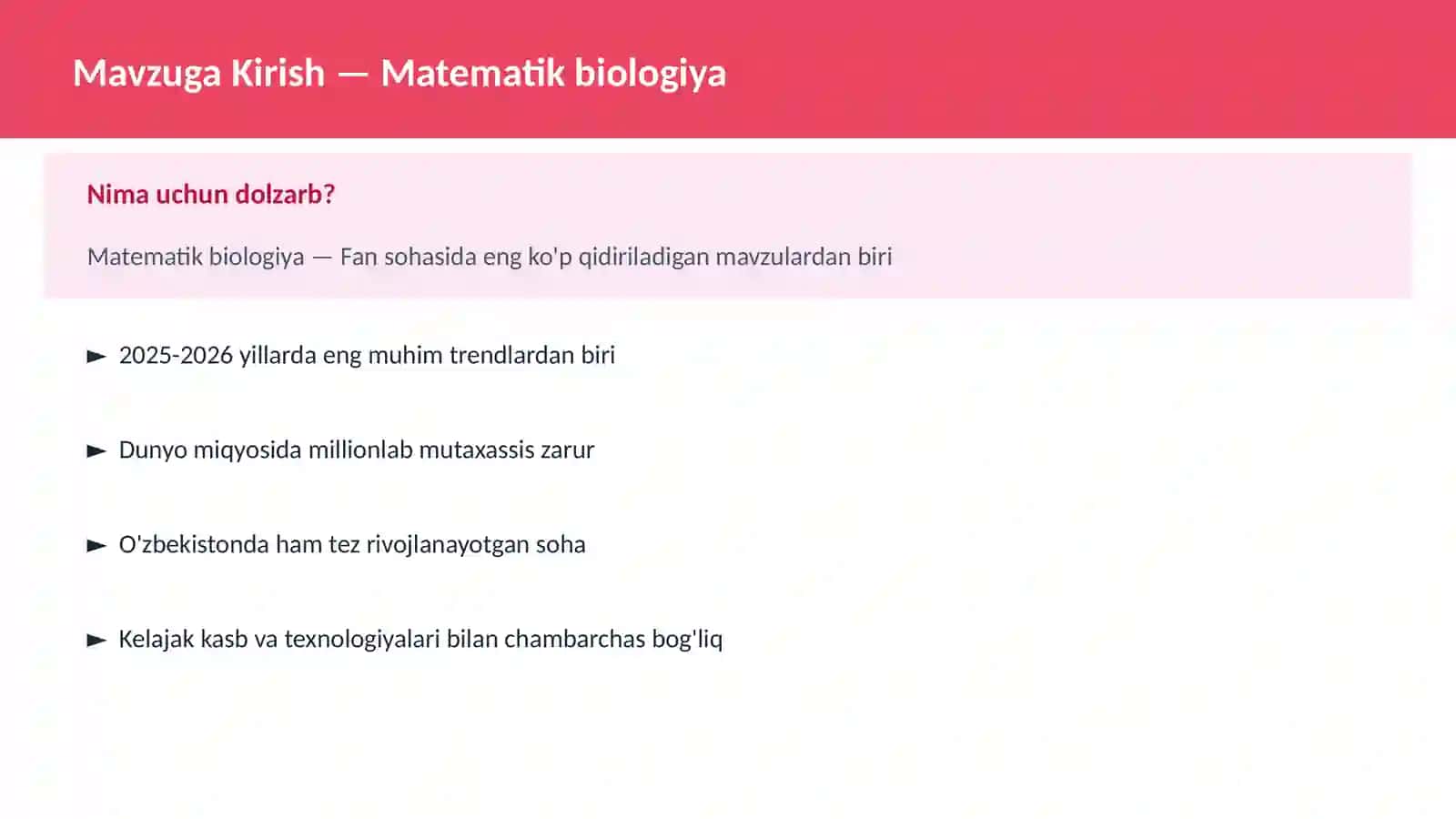 Matematik biologiya 2