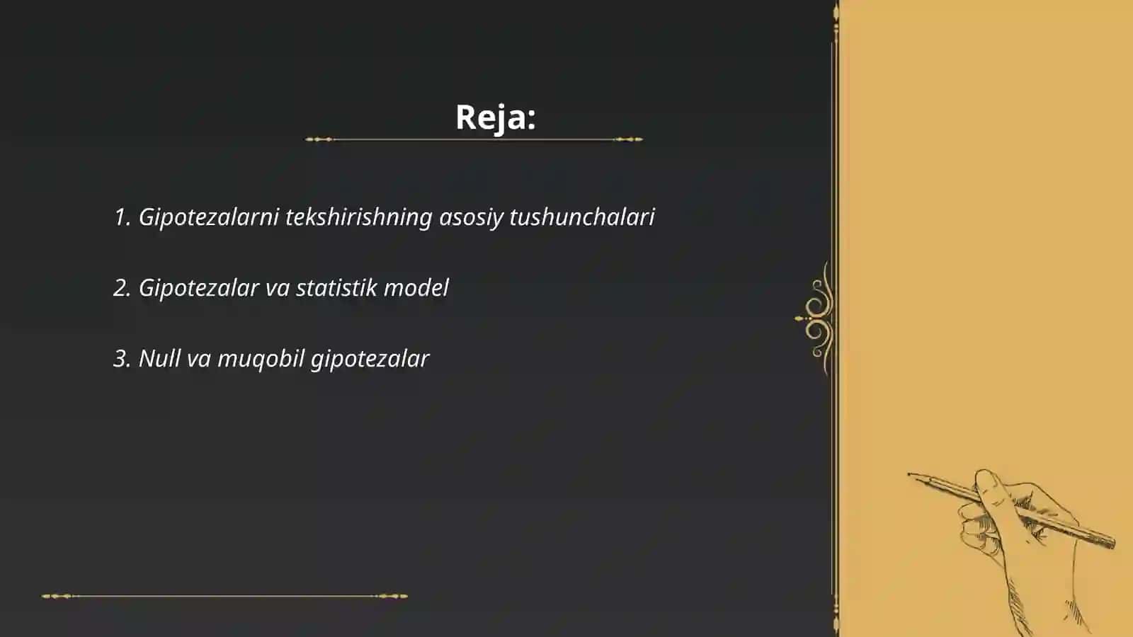 Gipotezalarni tekshirish 2