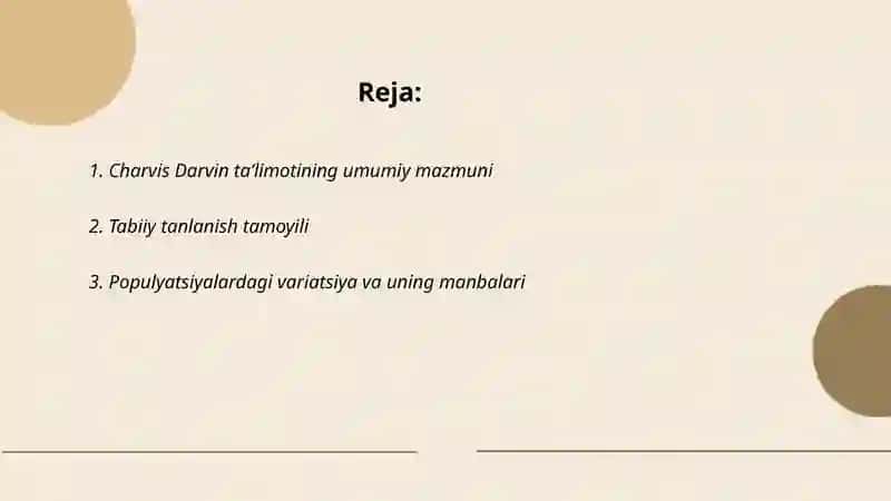 Charvis Darvin taʼlimotining qisqacha mazmuni 2