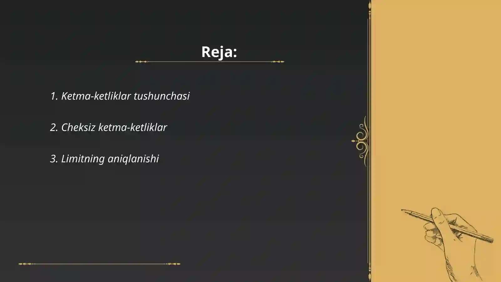 Ketma-ketlikning limiti 2