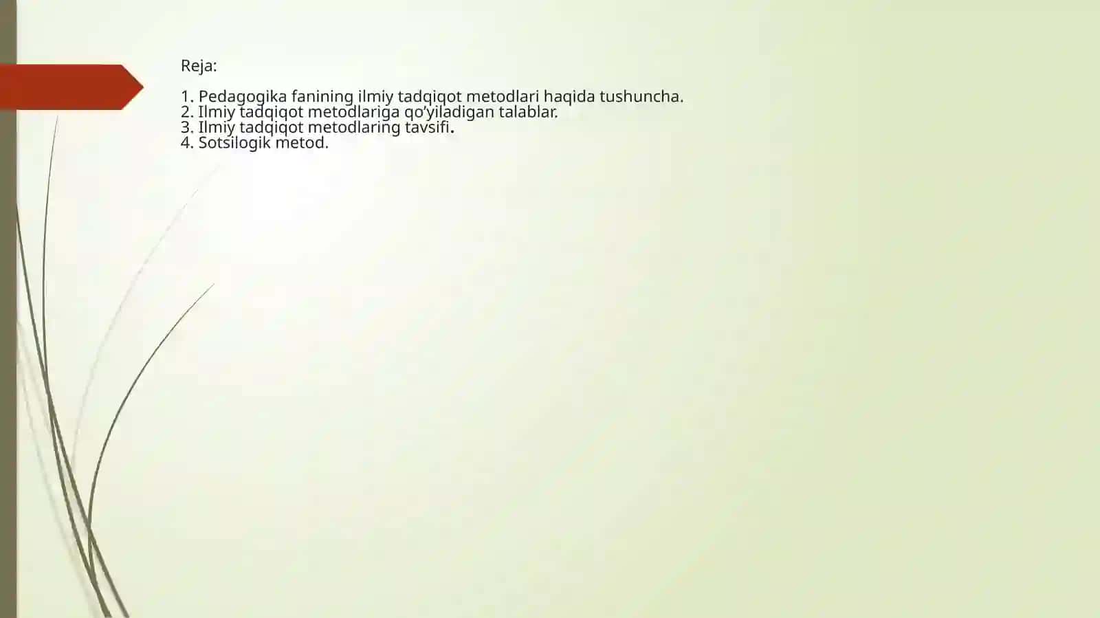 Pedagogikafanining ilmiy-tadqiqot metodlari 2