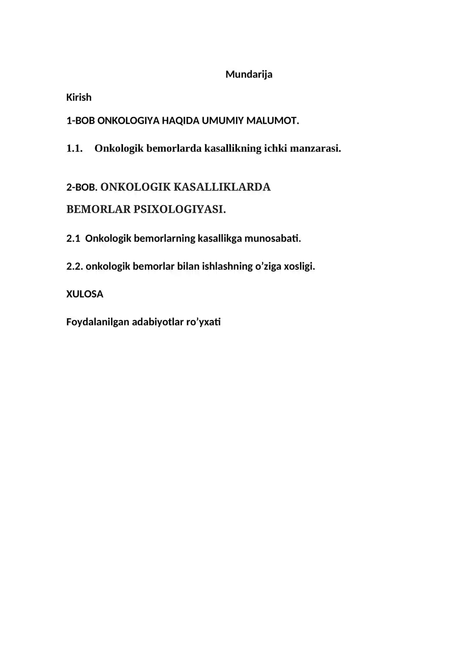 Onkologik kasalliklar muammosi 2