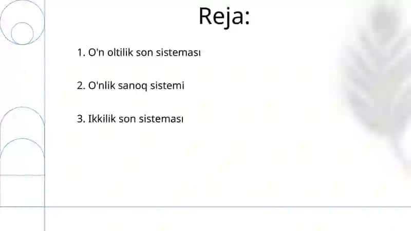 O'nlik sanoq sistemi 2