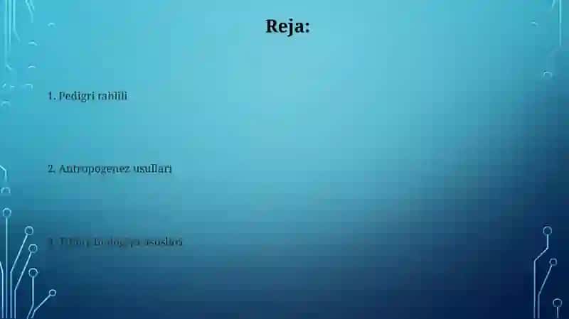Antropogenetika usullari shajara 2