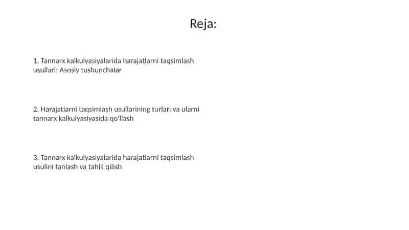 Tannarx kalkulyatsiyasidaharajatlarnitaqsimlashusuli 2