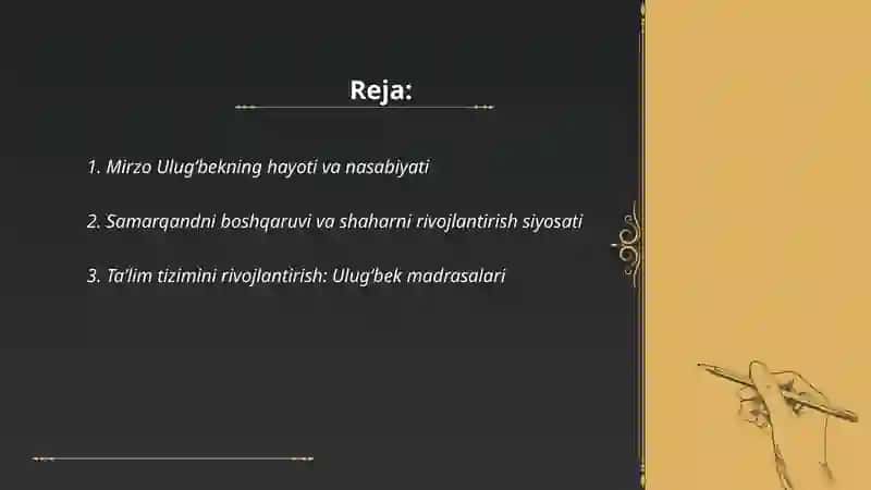 Mirzo Ulug'bekning hayoti va nasabiyati 2