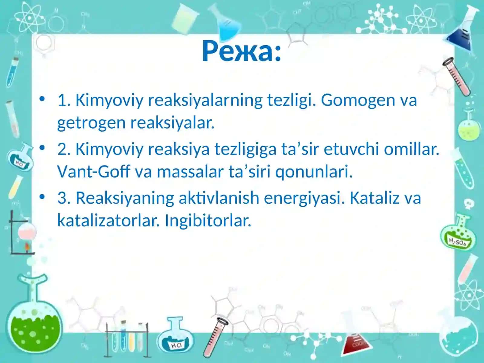 KIMYOVIY RЕАKSIYALАRKINЕTIKАSI VАMUVОZАNАT 2