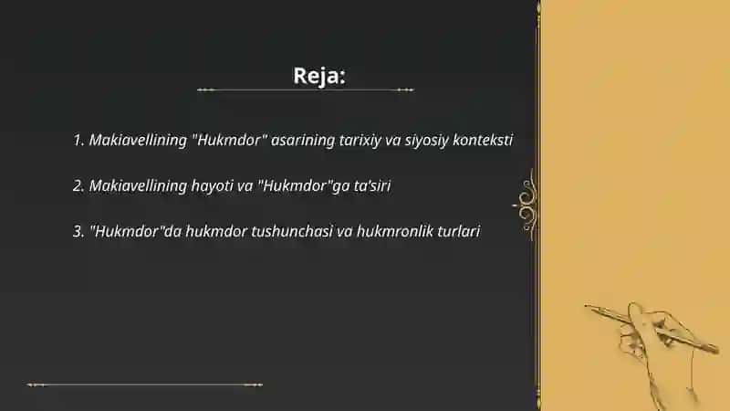 Makiavellining '' Hukmdor''asari 2