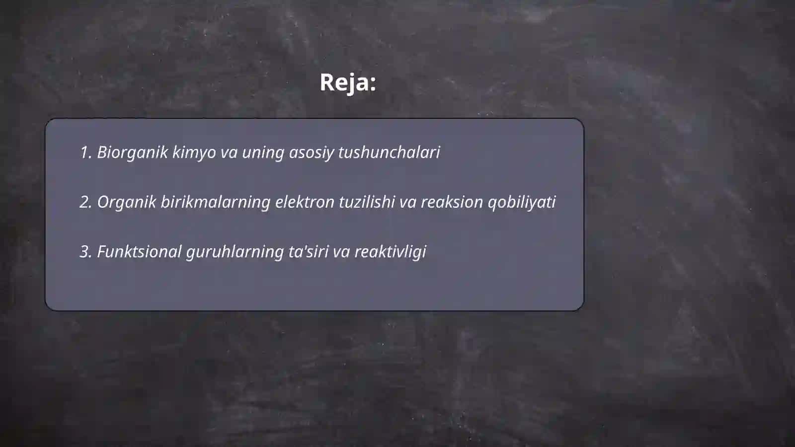 Biorganik kimyo asoslari 2