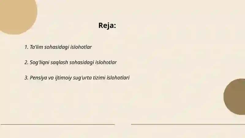 Ta'lim sohasidagi islohotlar 2
