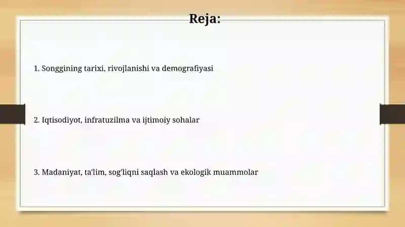 Sònggi yangiliklar 2