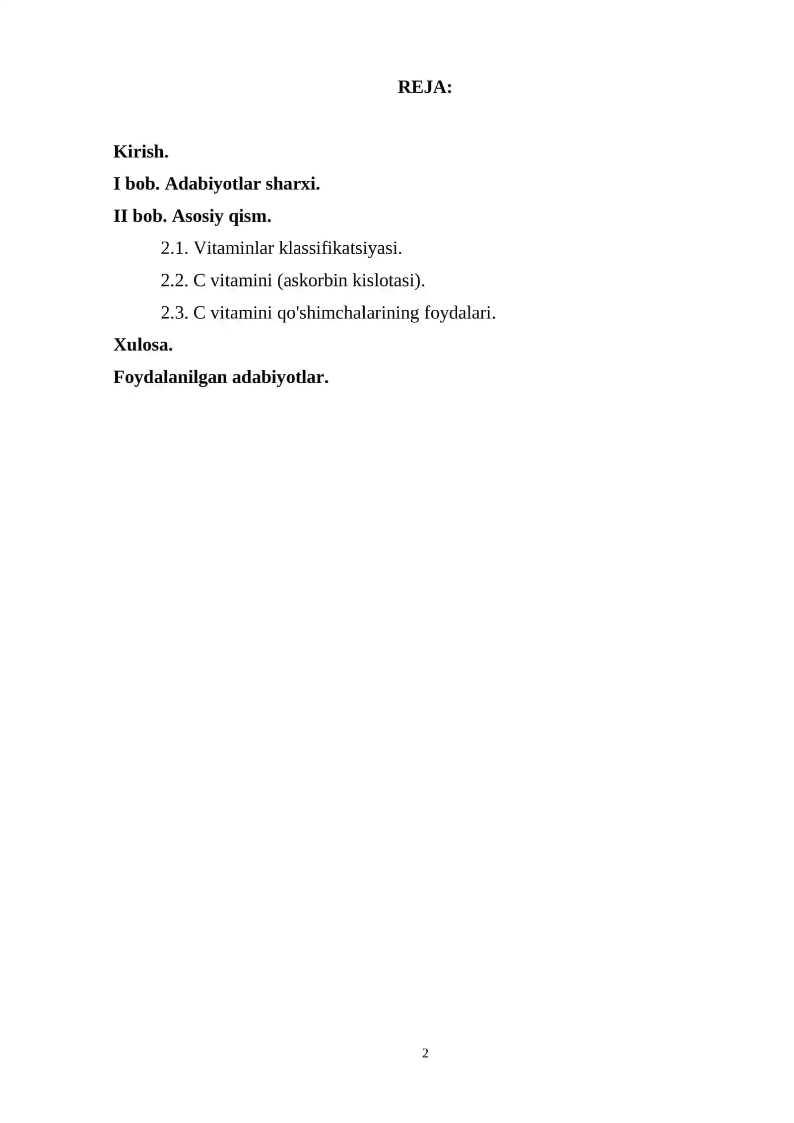 C VITAMIN, ASKORBAT KISLOTA 2