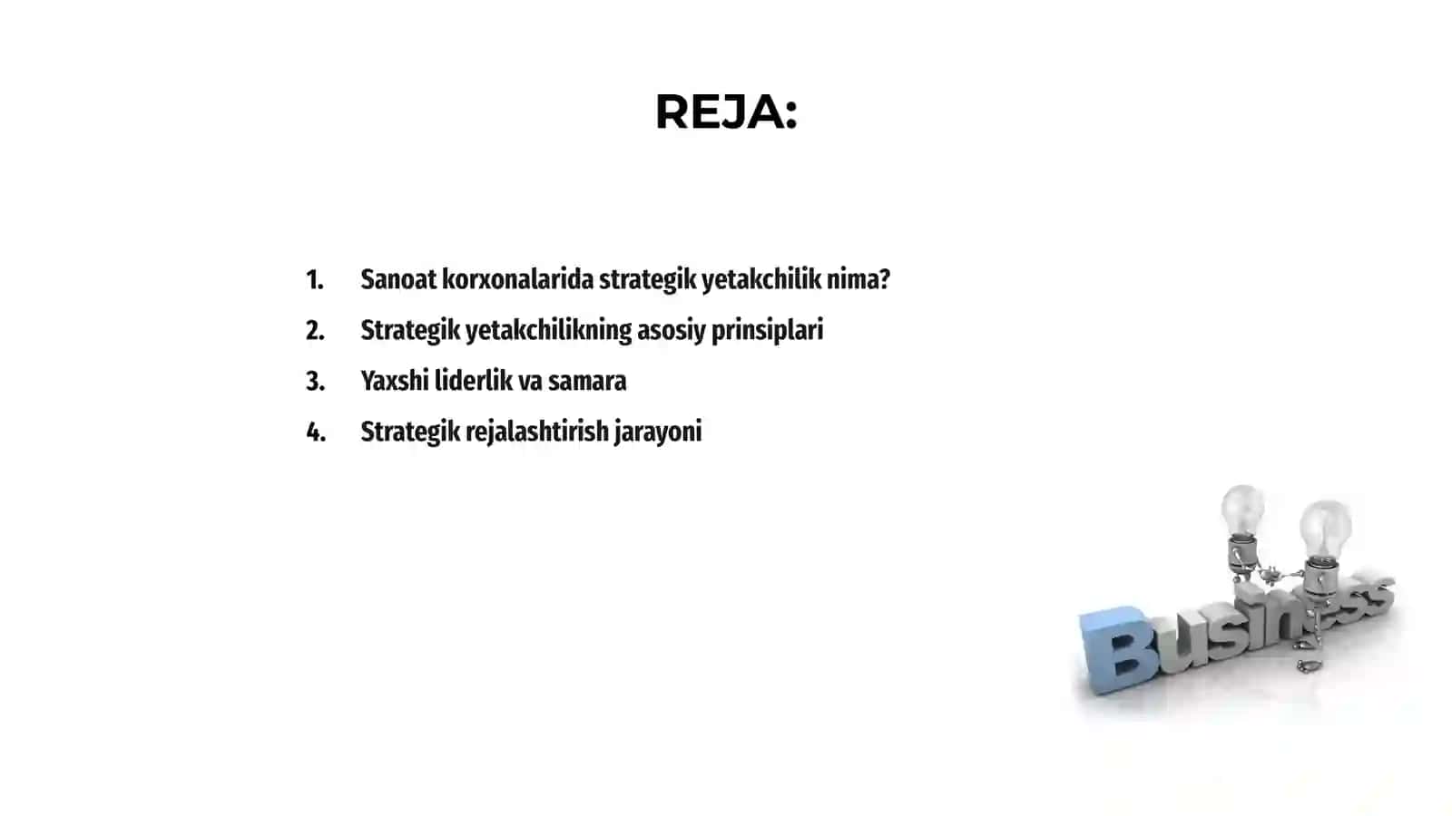 Sanoat korxonalarida strategik yetakchilik 2