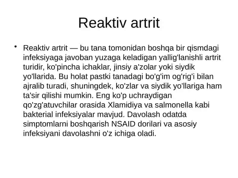 Reaktiv artrit 2