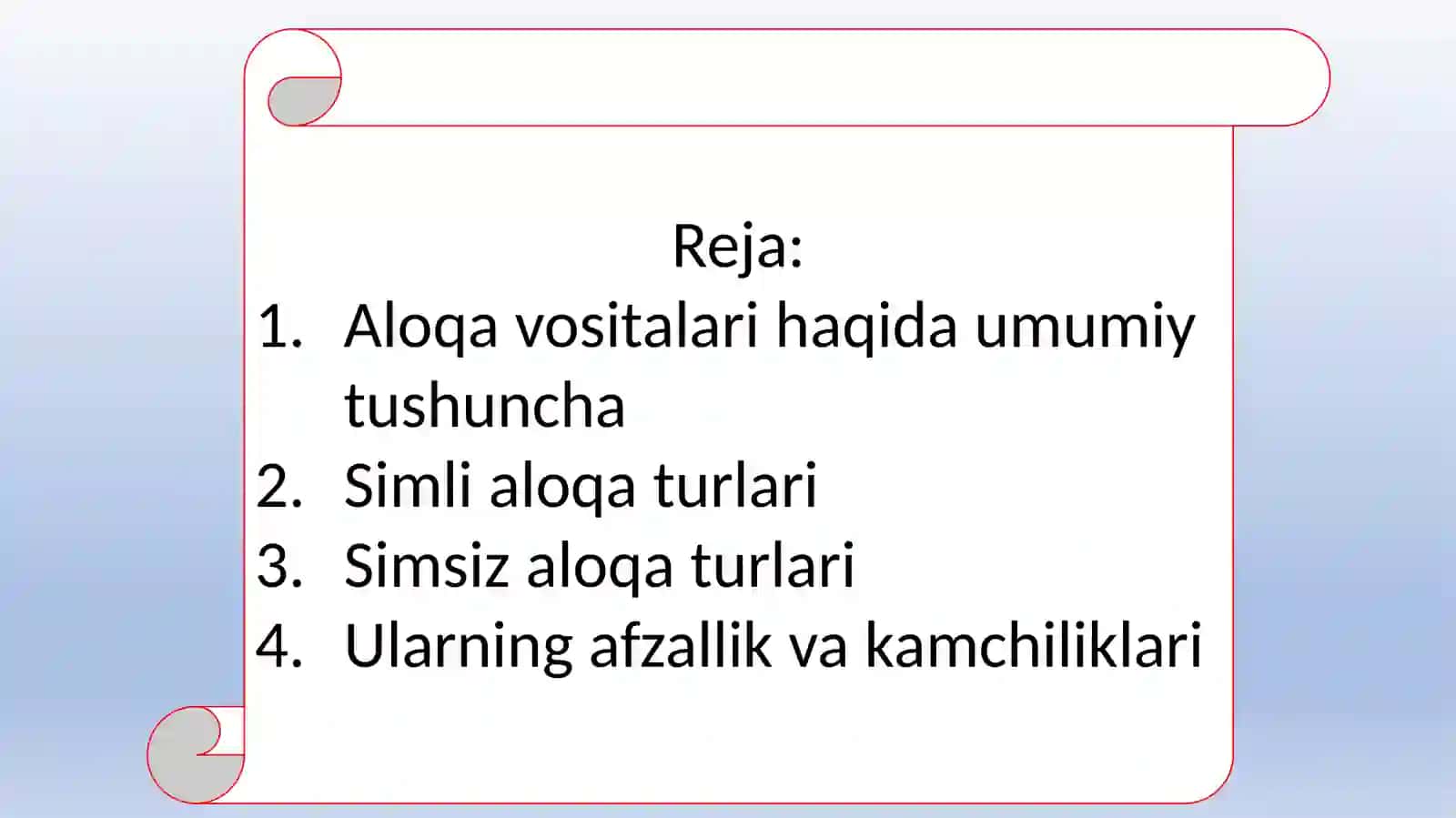 Simli va Simsiz Aloqa Vositalari 2